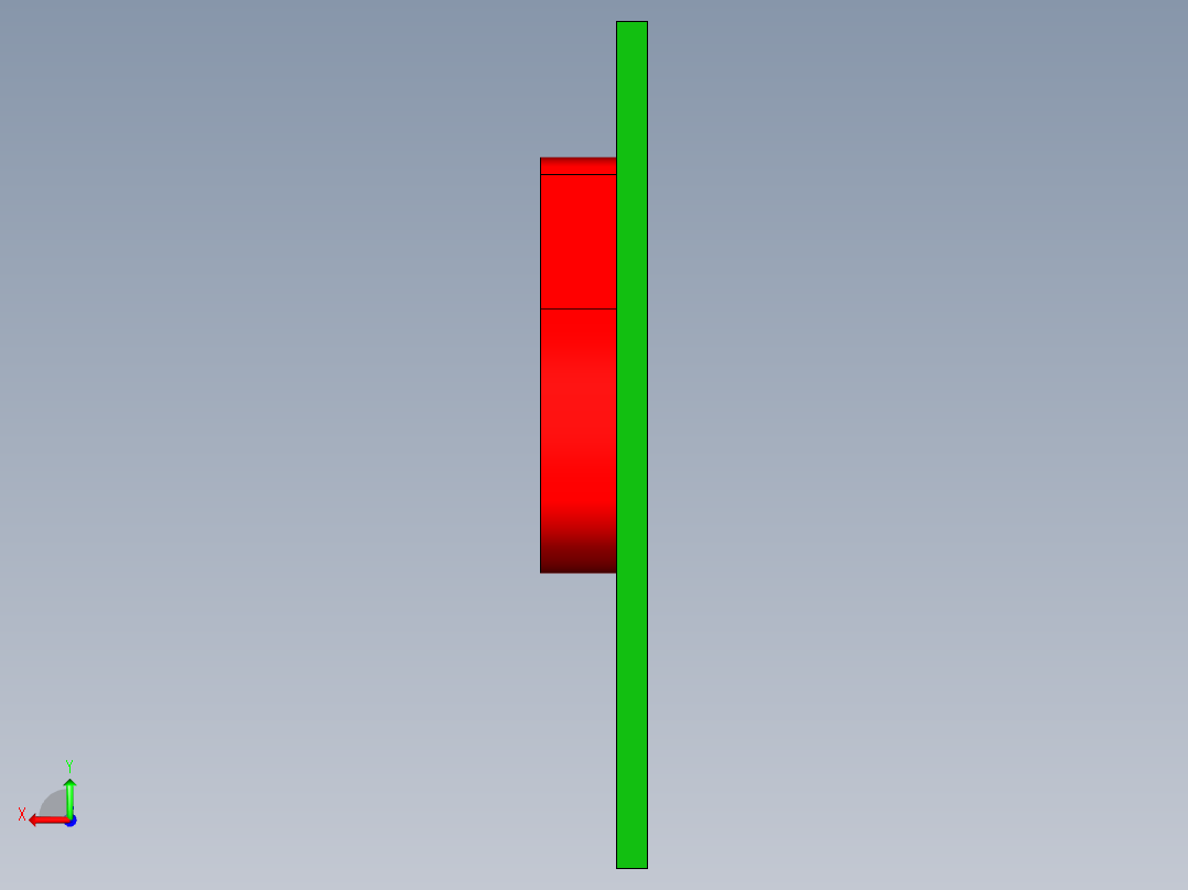 凸轮从动机构后视图
