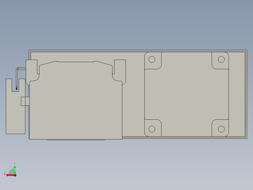 直线模组LHA6-S350-R-200W(16丝杆)设计图纸后视图