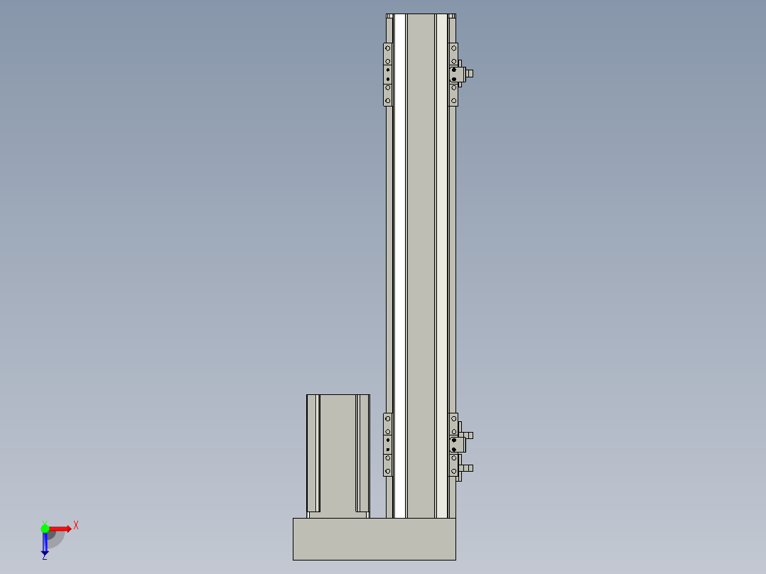 直线模组LHA6-S350-R-200W(16丝杆)设计图纸俯视图
