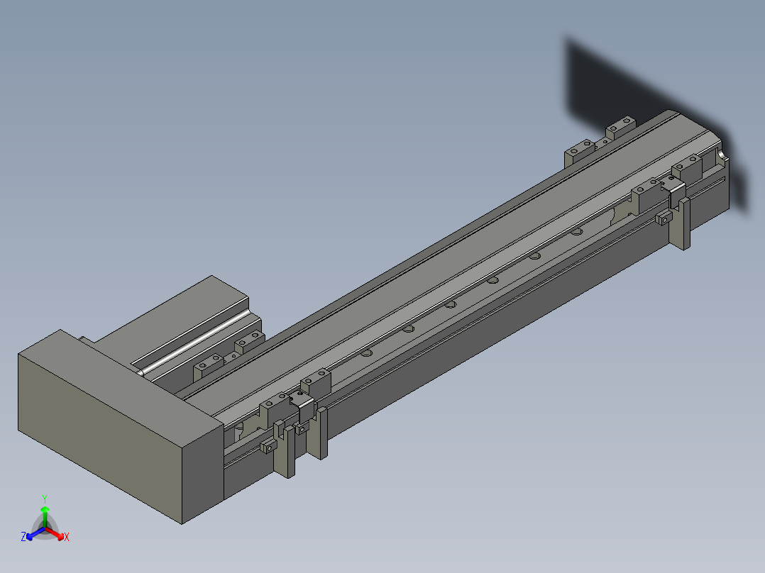 直线模组LHA6-S350-R-200W(16丝杆)设计图纸正等轴测图