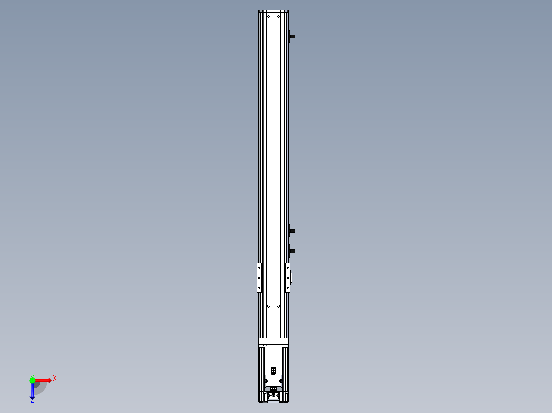 东锦丝杆传动-直线滑台模组DH60-L10-S450-BC-T400-C3俯视图