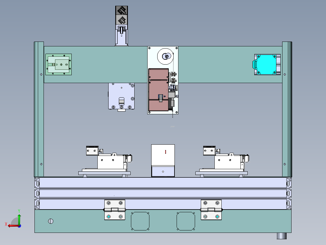 点胶机 3D模型后视图