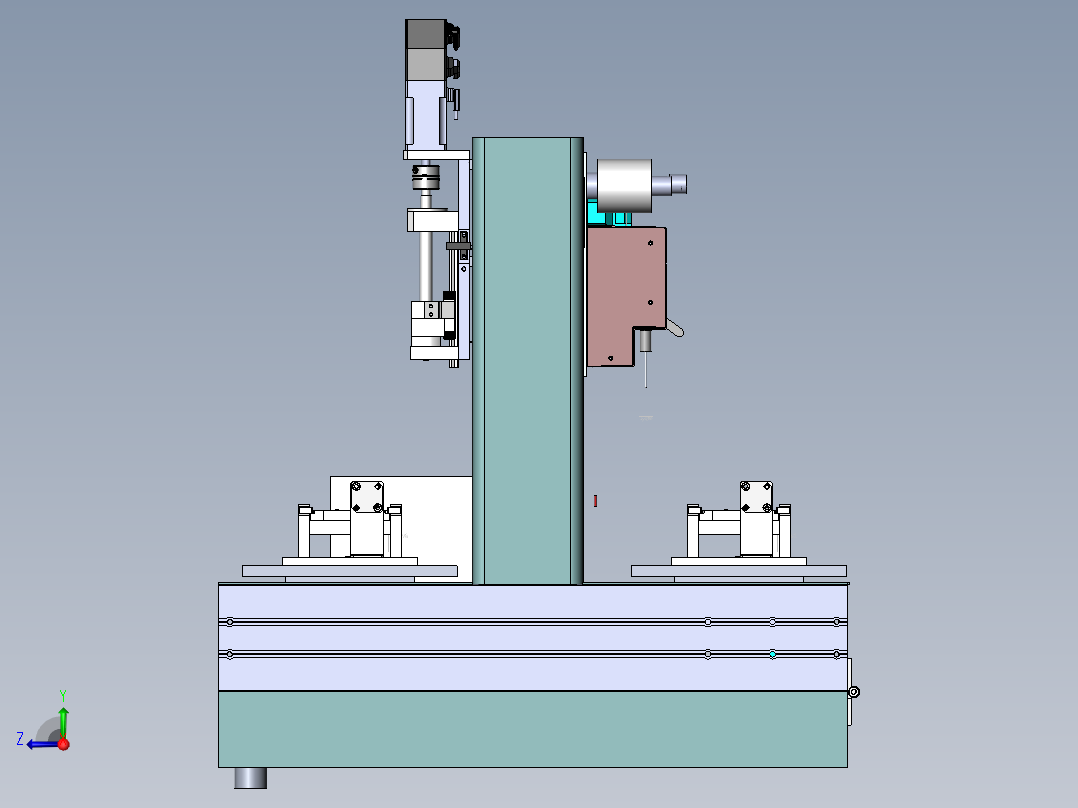 点胶机 3D模型右视图