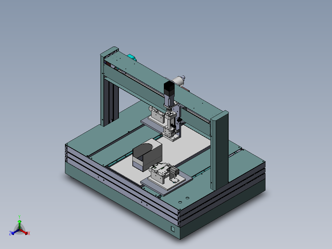 点胶机 3D模型正等轴测图