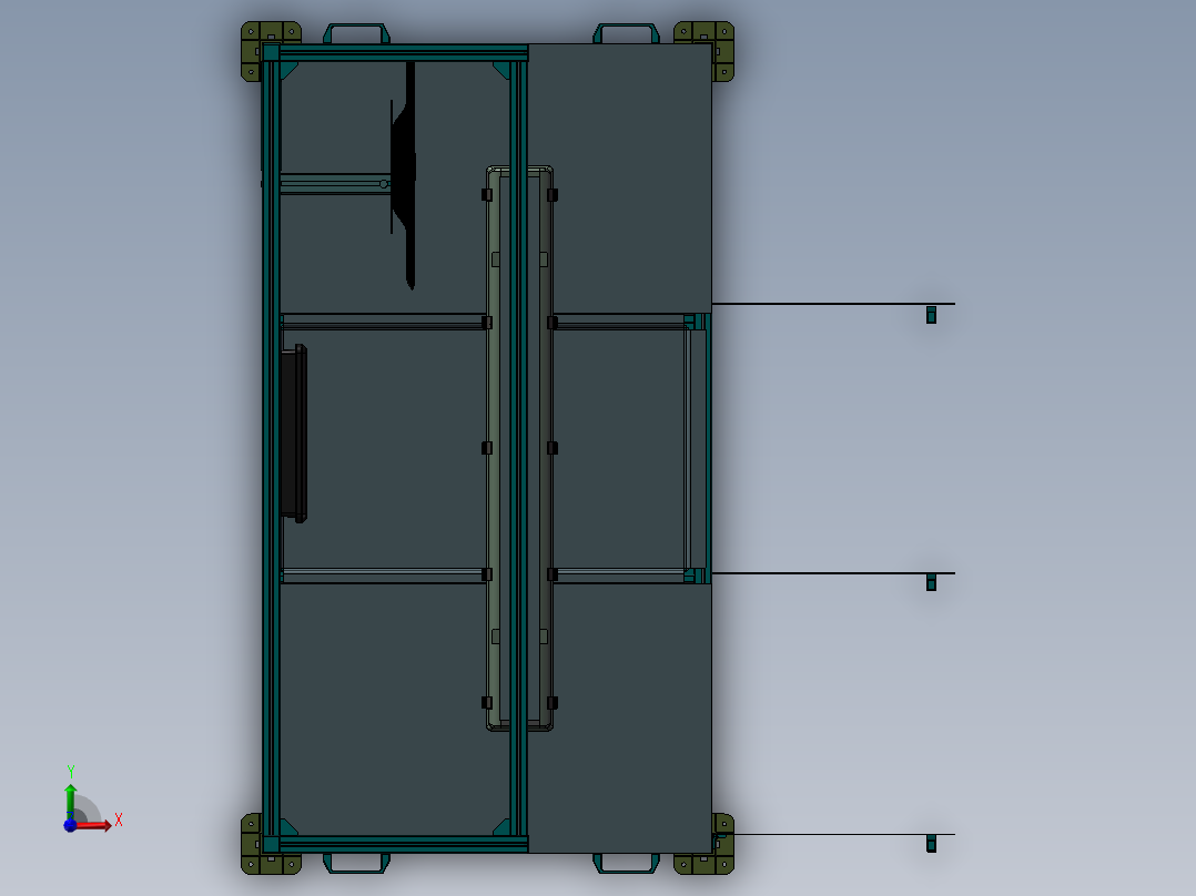 型材检测机sw14前视图