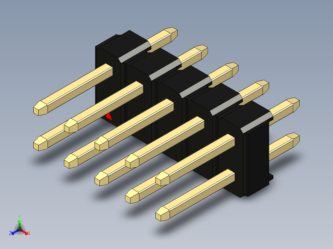 彩色公头100mil（2.54mm）系列-DS1021_black_2x05p_100mil_Type1_rev1.0