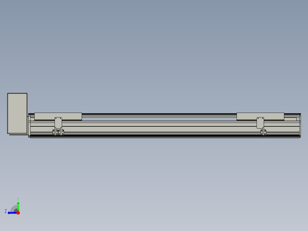 直线模组LHB21-L40-S950-RU设计图纸右视图