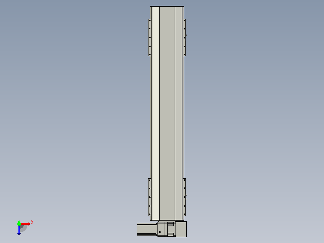 直线模组LHB21-L40-S950-RU设计图纸俯视图
