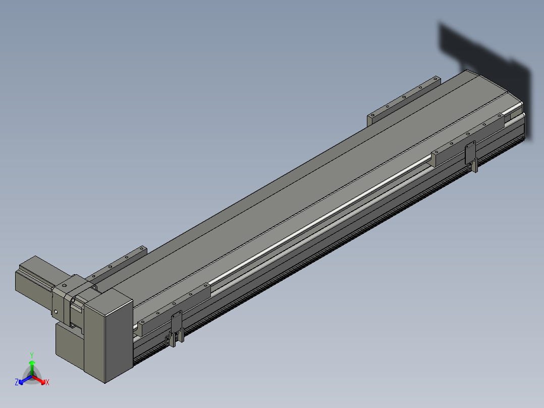 直线模组LHB21-L40-S950-RU设计图纸正等轴测图