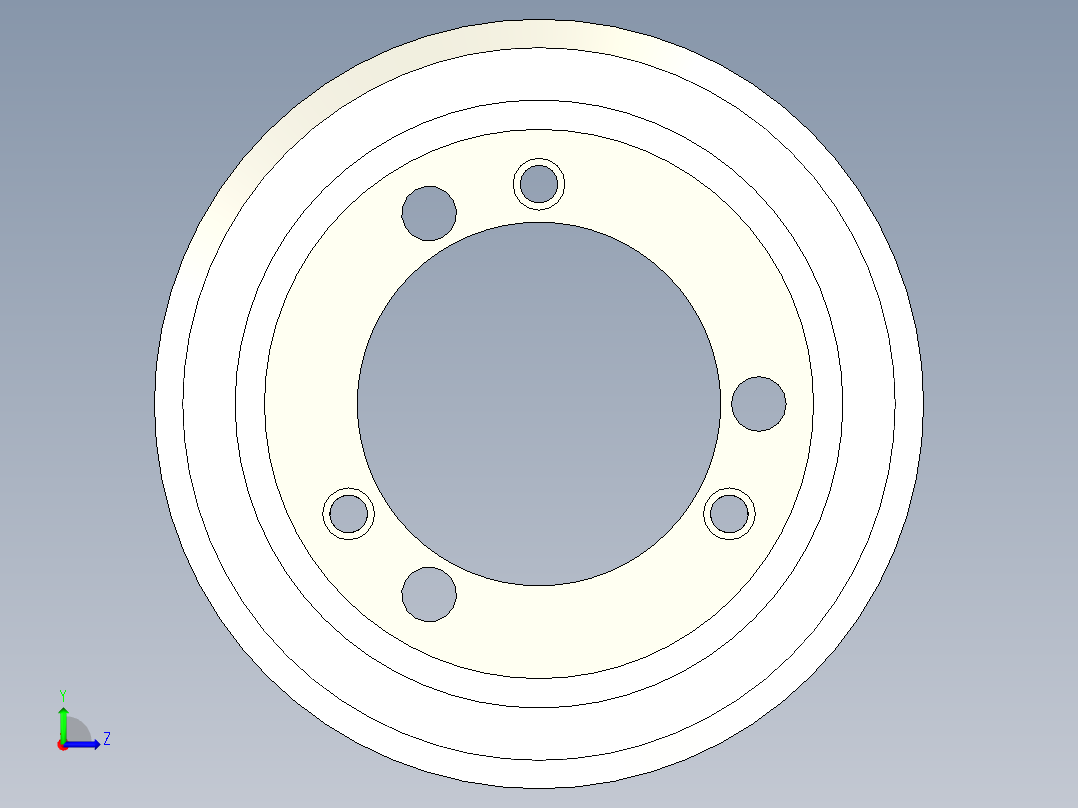 正时皮带轮-8--stp三维 3d模型设计图左视图