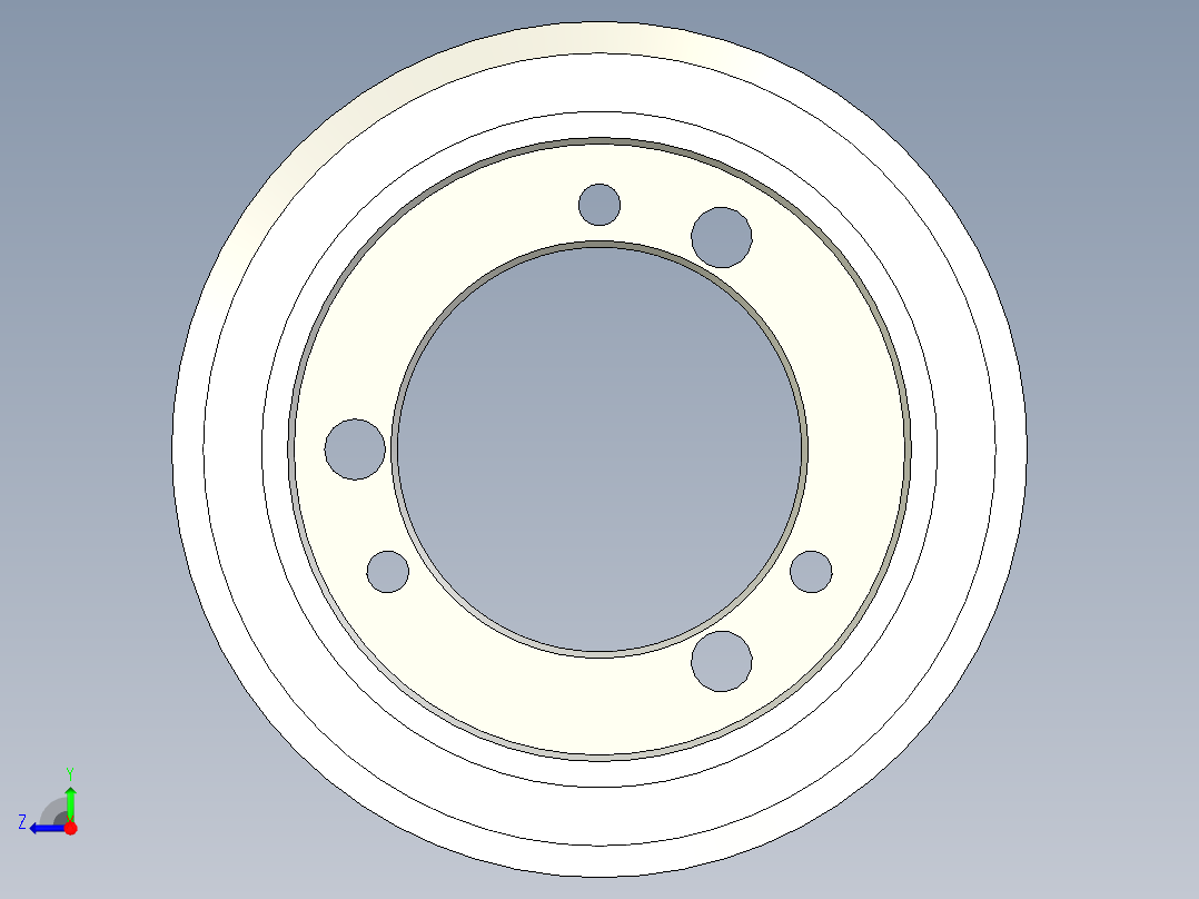 正时皮带轮-8--stp三维 3d模型设计图右视图