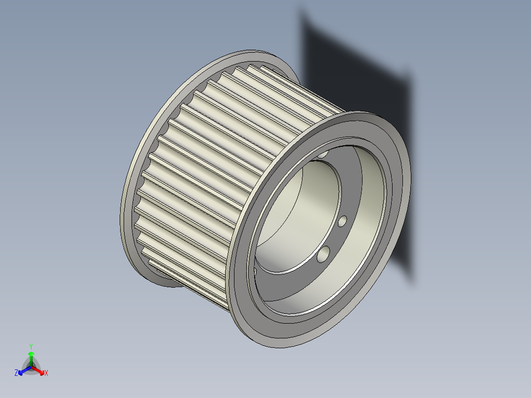 正时皮带轮-8--stp三维 3d模型设计图正等轴测图