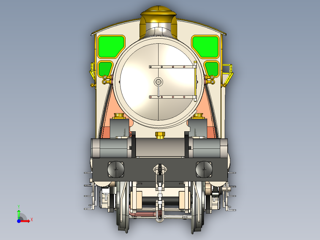 大西洋蒸汽机车前视图