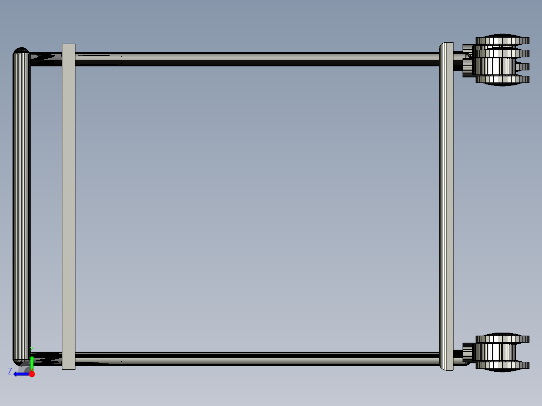 医院用实验室推车右视图