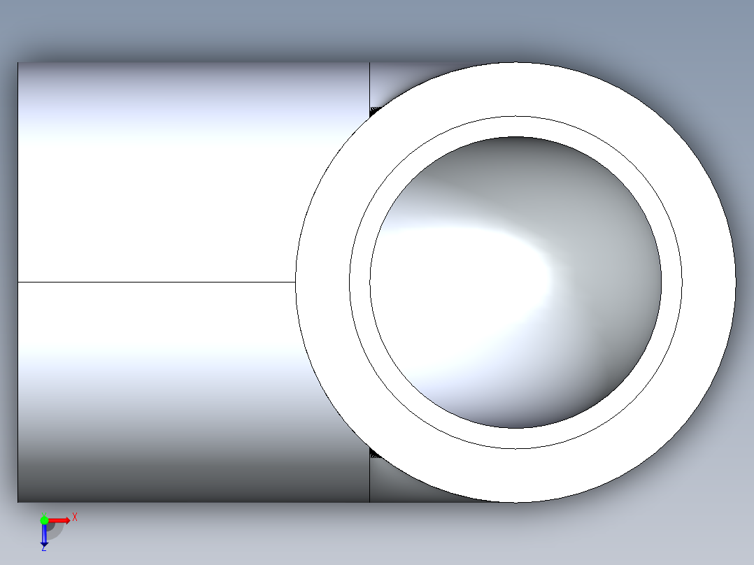 聚氯乙烯配件05-Sch80_90Elbow_SxS_806-007 _0.75in俯视图