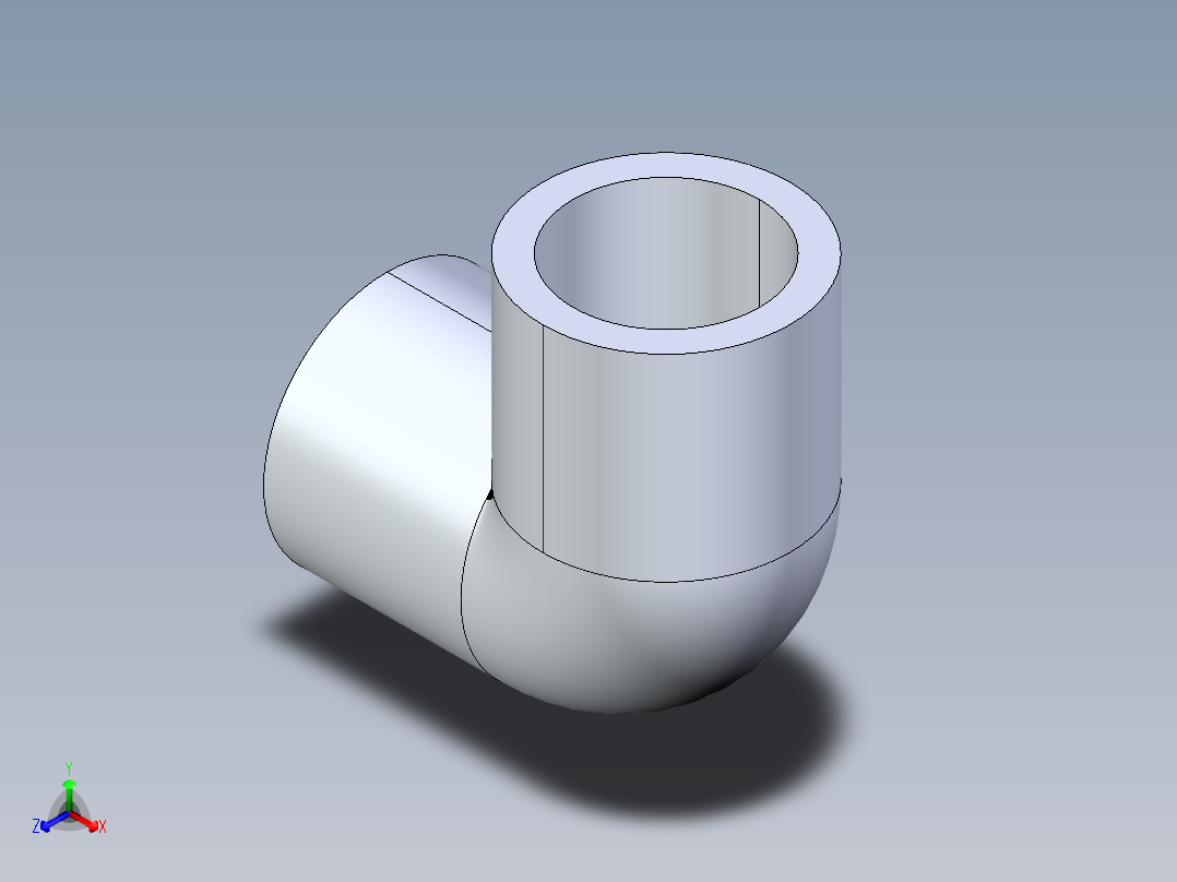 聚氯乙烯配件05-Sch80_90Elbow_SxS_806-007 _0.75in正等轴测图