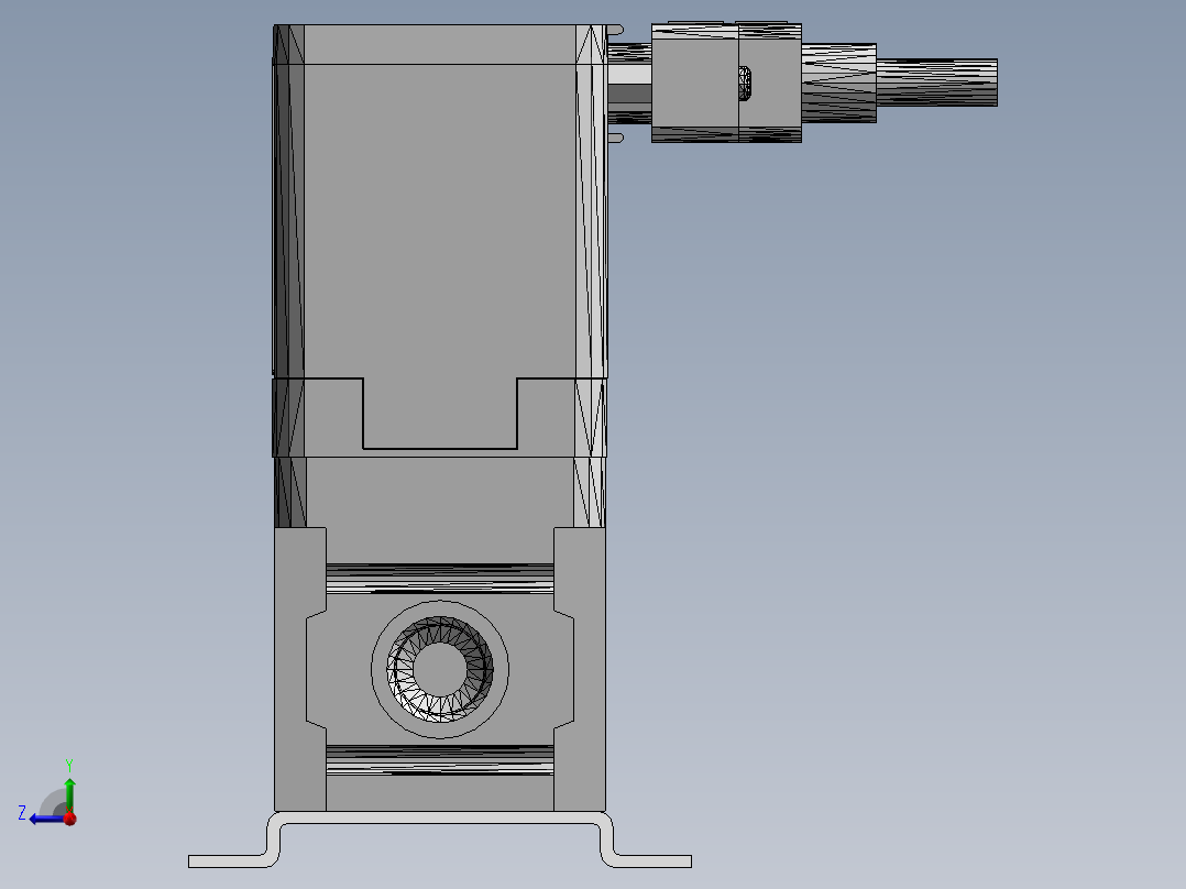 电气比例阀EVD-1900-008AN-C3-B1-3（CKD）(带连接线)（带安装座）右视图