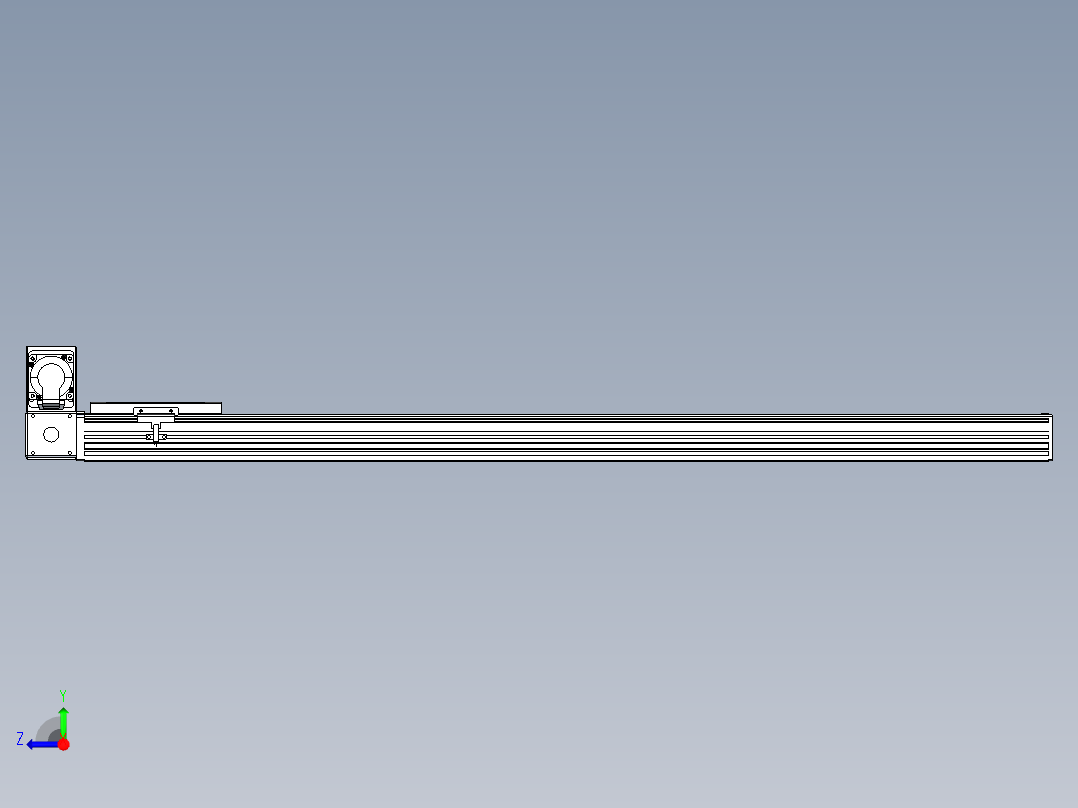 同步带全封闭直线模组TPA-HCB-120D-90-L1050-LU-C-P40-N3右视图