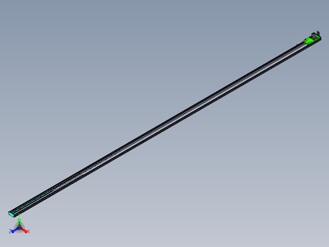 东锦齿条传动DH136G-L157-S7000-BU-T400W-C3(1)正等轴测图