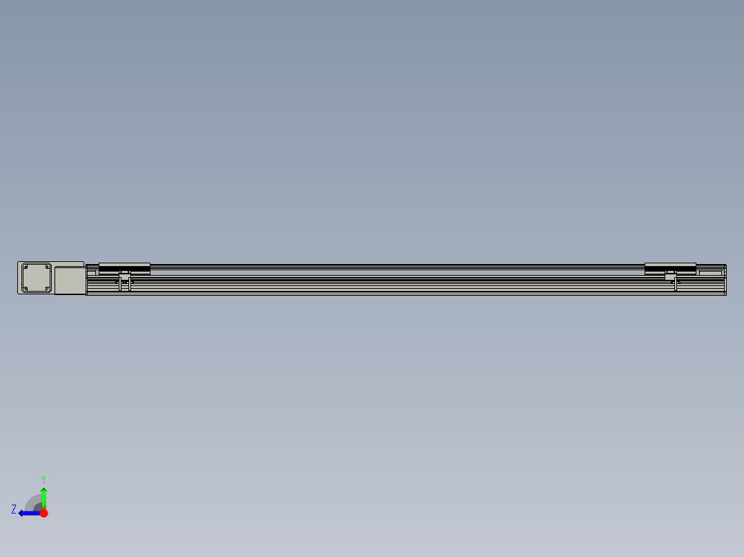 直线模组LHB17-L40-S1600-BL设计图纸右视图