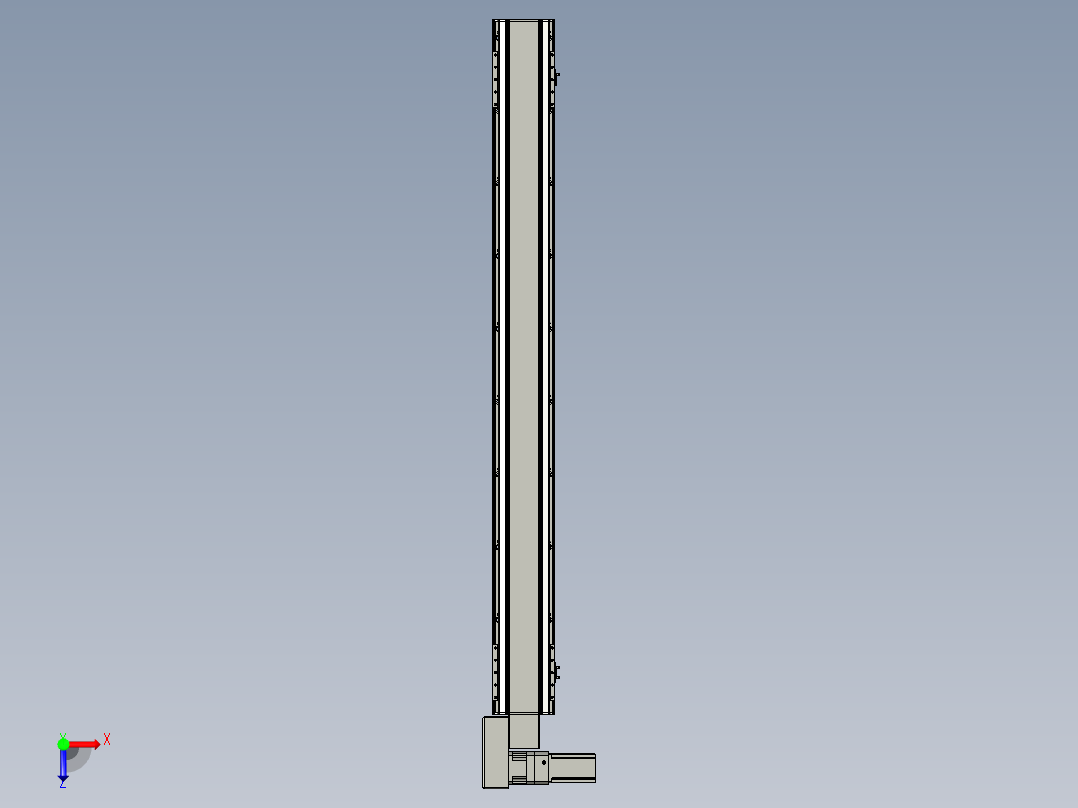 直线模组LHB17-L40-S1600-BL设计图纸俯视图