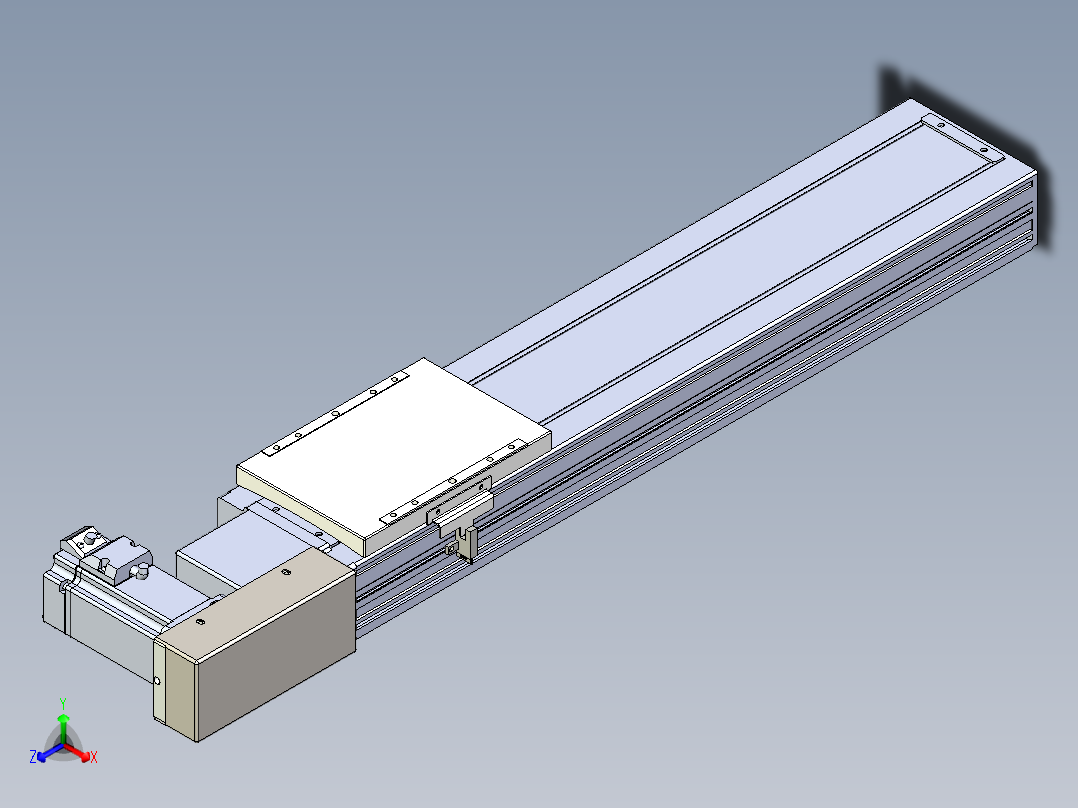 同步带全封闭直线模组TPA-HCB-120D-90-L400-MR-Y-P40-N3正等轴测图