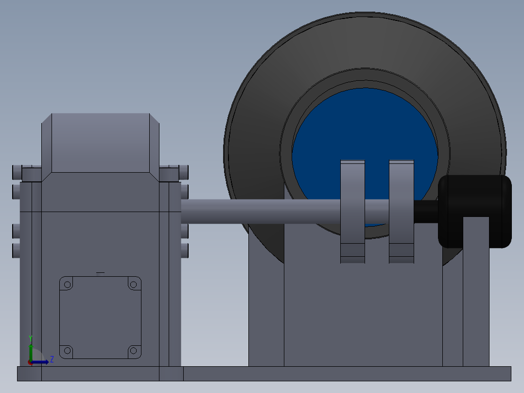 调焦距装置左视图