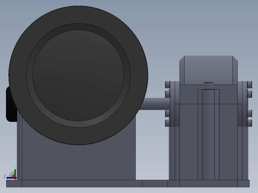 调焦距装置右视图