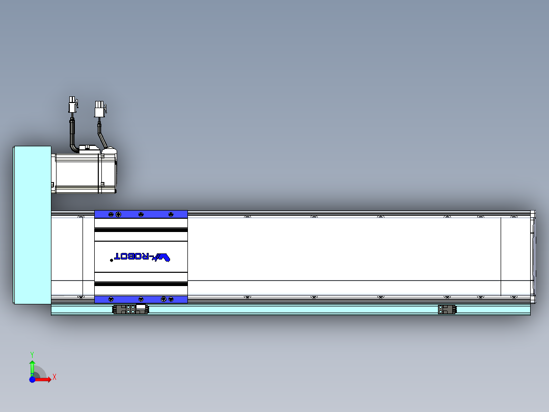 VF丝杆传动-一般环境VF14-Lxx-C-S450-BR-ZP40-C3前视图