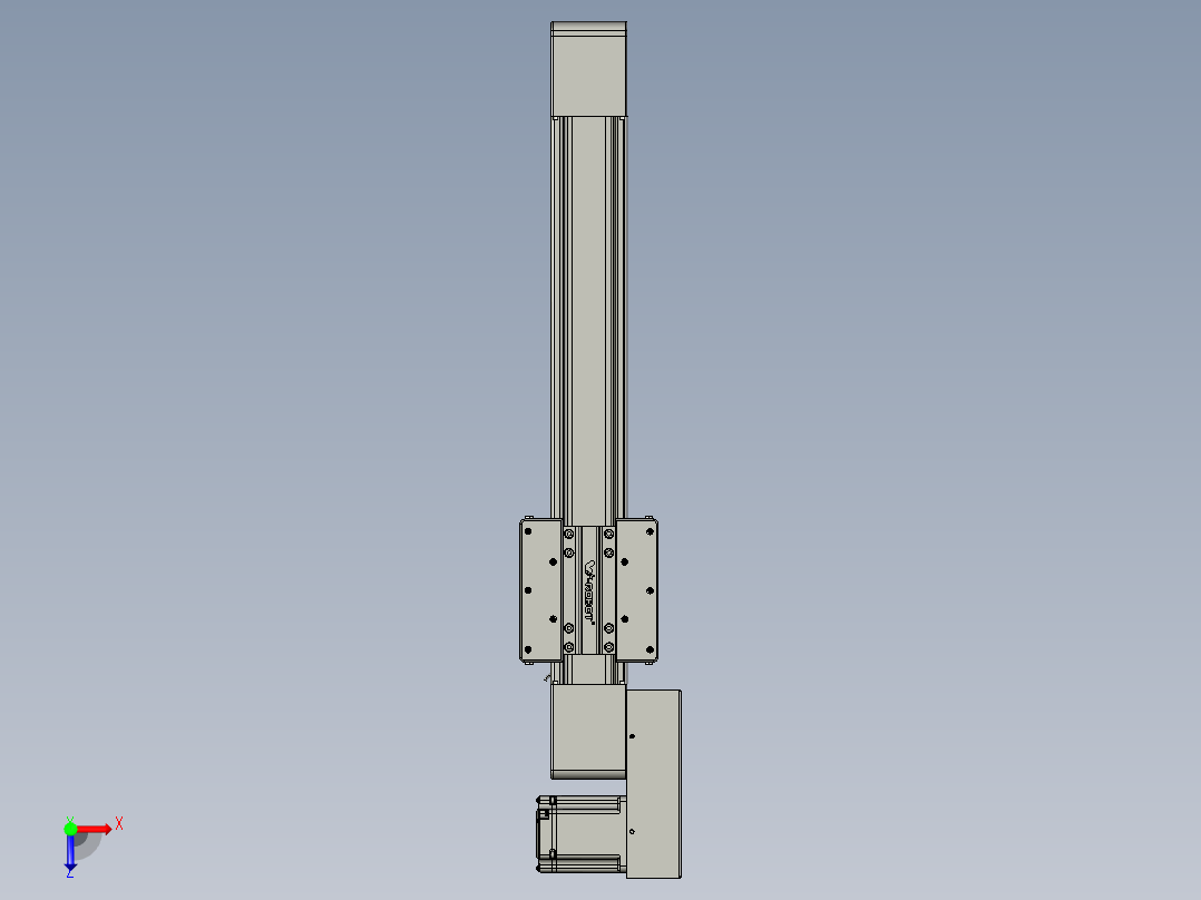 威洛博直线电机模组EB8-L100-S400-BL-P75-MS3俯视图