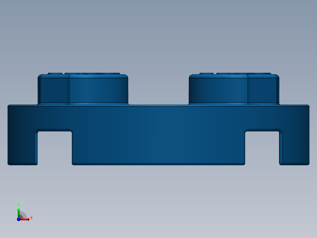 乐高零件 4032 板 2 x 2 圆形-403223 Blue Plate 2 x 2 Round前视图