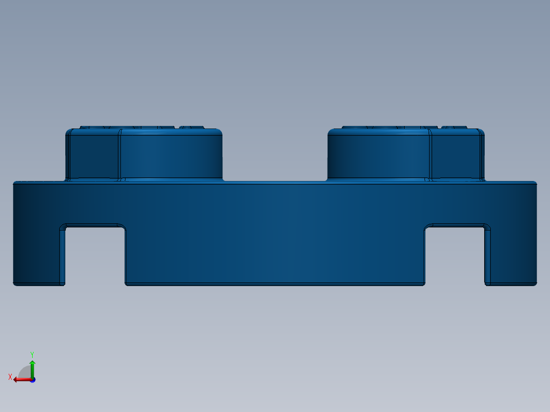 乐高零件 4032 板 2 x 2 圆形-403223 Blue Plate 2 x 2 Round后视图