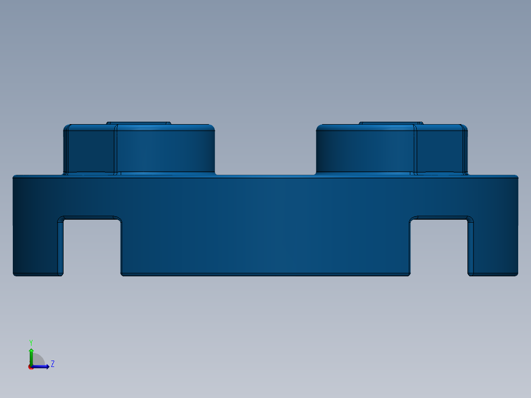 乐高零件 4032 板 2 x 2 圆形-403223 Blue Plate 2 x 2 Round左视图