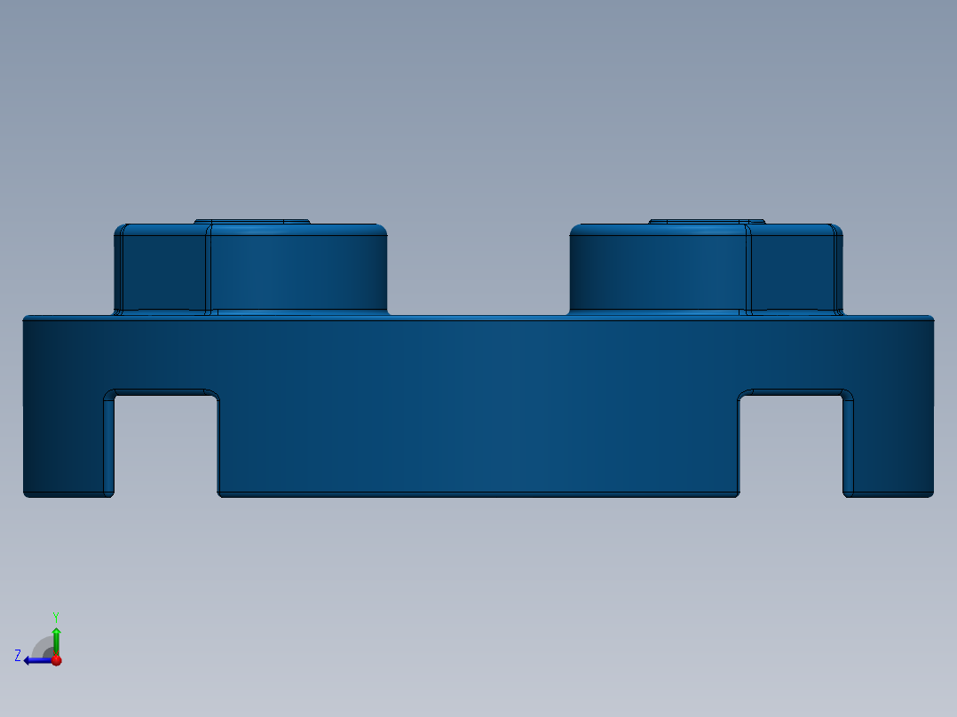 乐高零件 4032 板 2 x 2 圆形-403223 Blue Plate 2 x 2 Round右视图