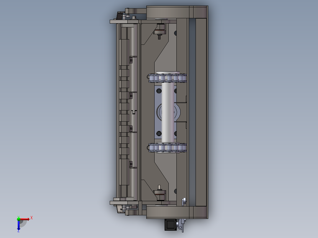垃圾桶提升机sw16可编辑俯视图