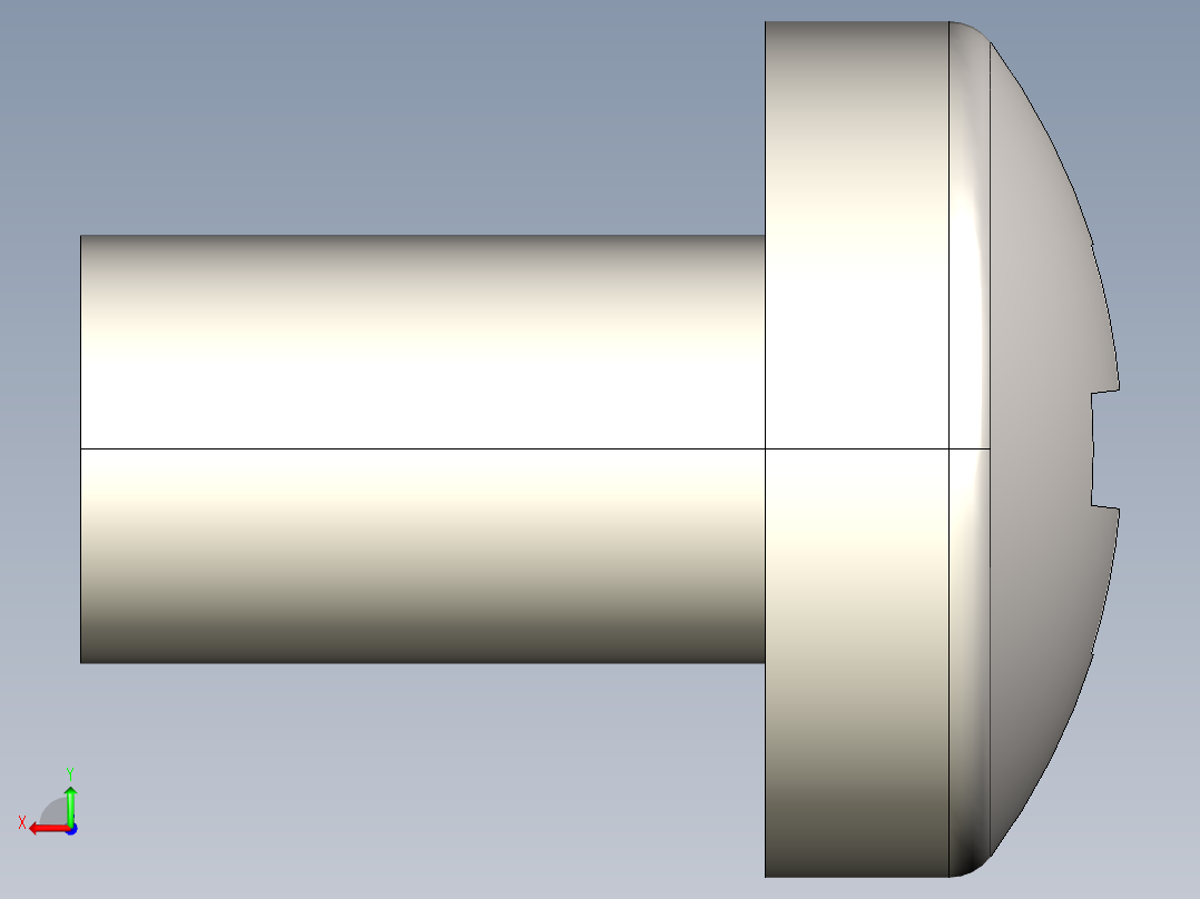 螺丝 M2.5 十字盘头-M2.5 x 4 Screw head.STEP后视图
