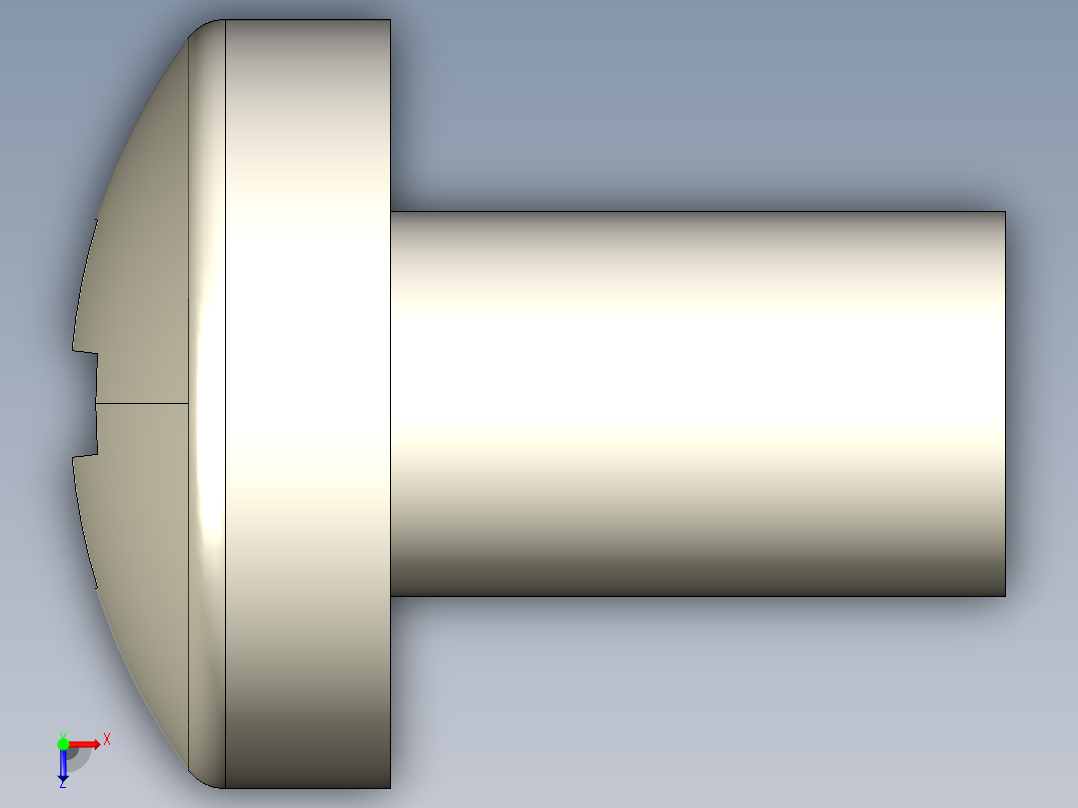 螺丝 M2.5 十字盘头-M2.5 x 4 Screw head.STEP俯视图