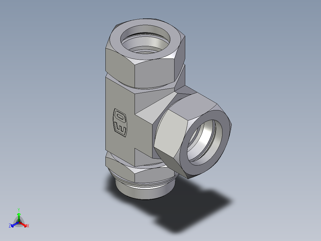 卡套式工业通用硬管接头EO_Adjustable_locknut_run_tee_LEE35ZLRCF