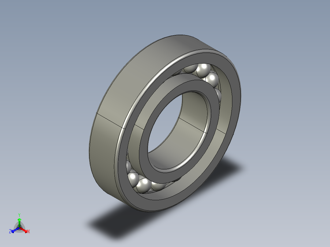 深沟球轴承6319正等轴测图