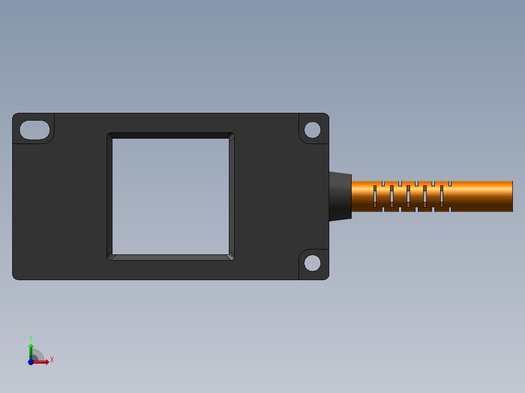 颗粒传感器前视图
