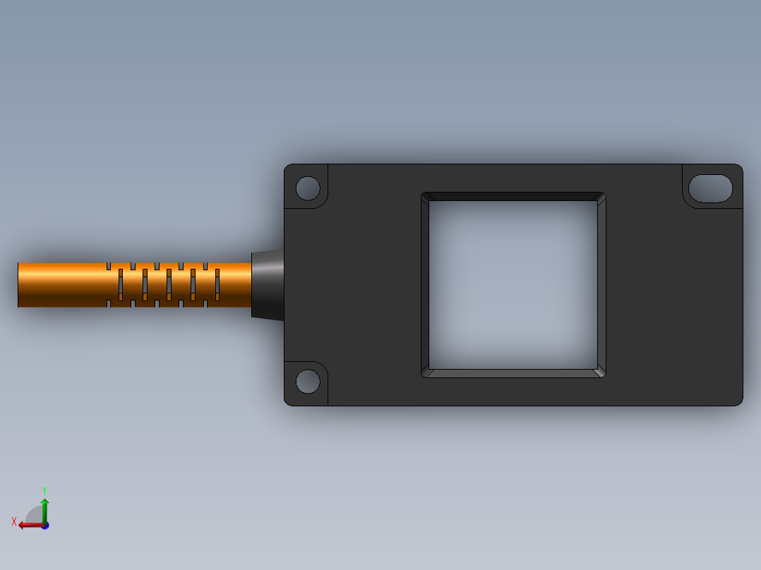 颗粒传感器后视图