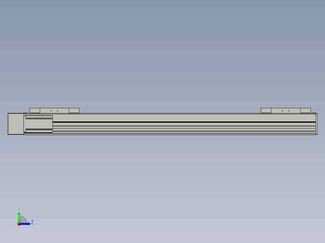 直线模组WG-LHC12-S750-L设计图纸左视图