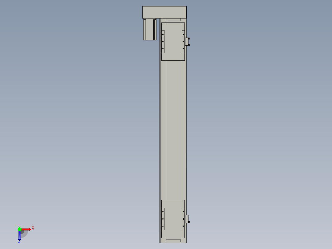 直线模组WG-LHC12-S750-L设计图纸俯视图