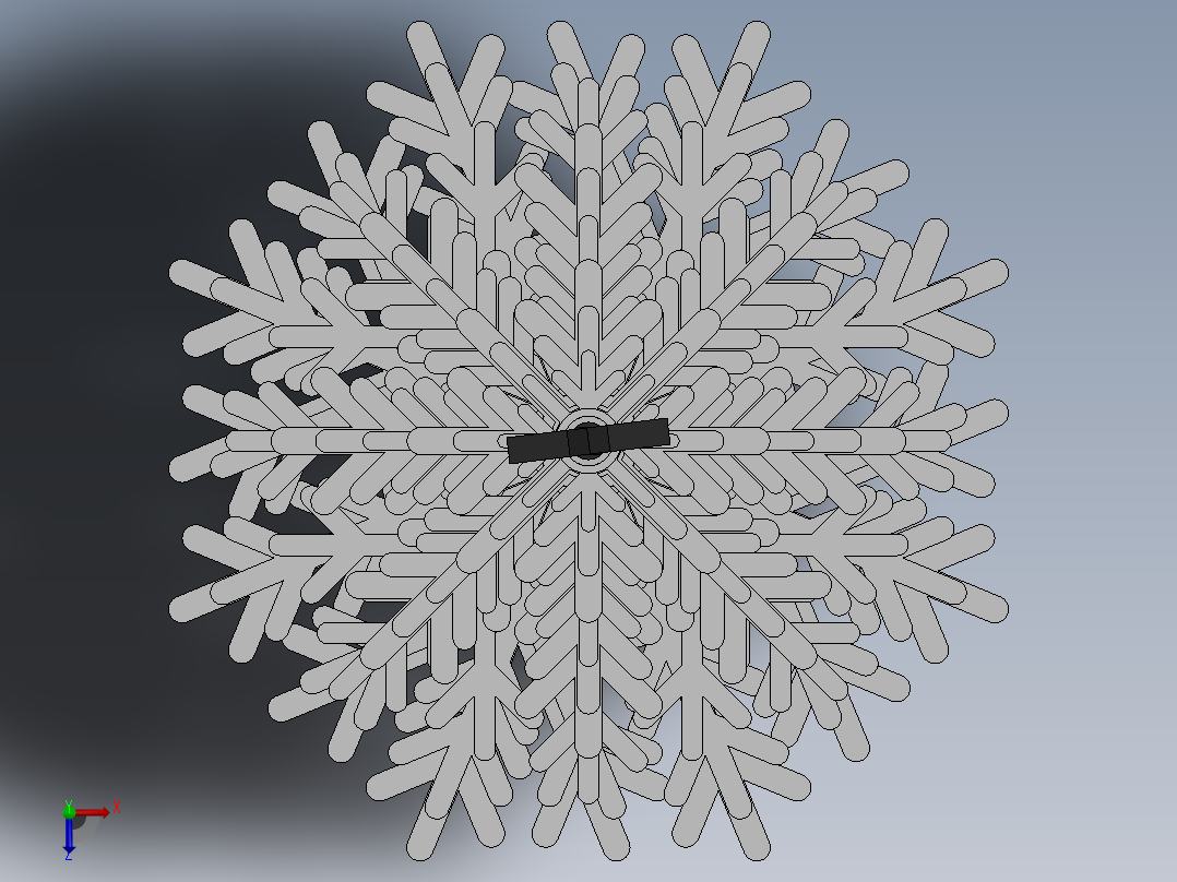 激光下料拼图圣诞树SOLIDWORKS 2017和x_t格式俯视图