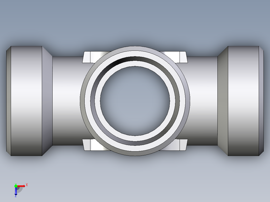 卡套式工业通用硬管接头EO_Union_cross_K22L71X俯视图
