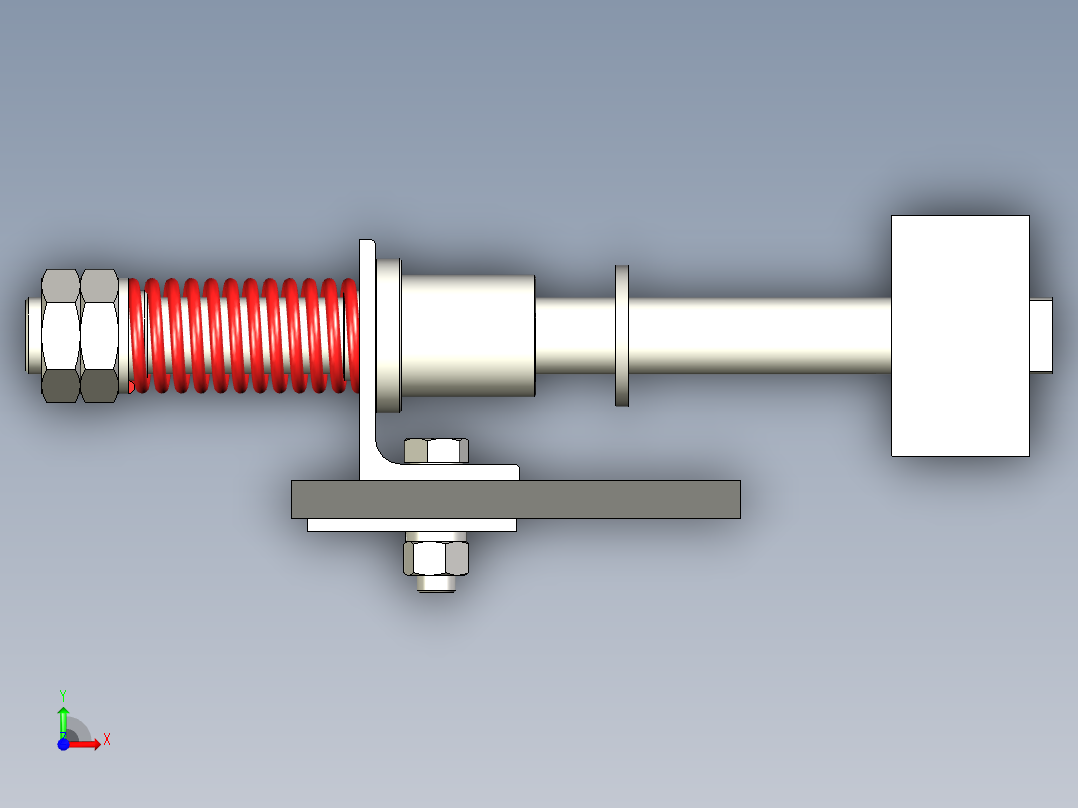 TD75型带式输送机弹簧清扫器 TD3E前视图