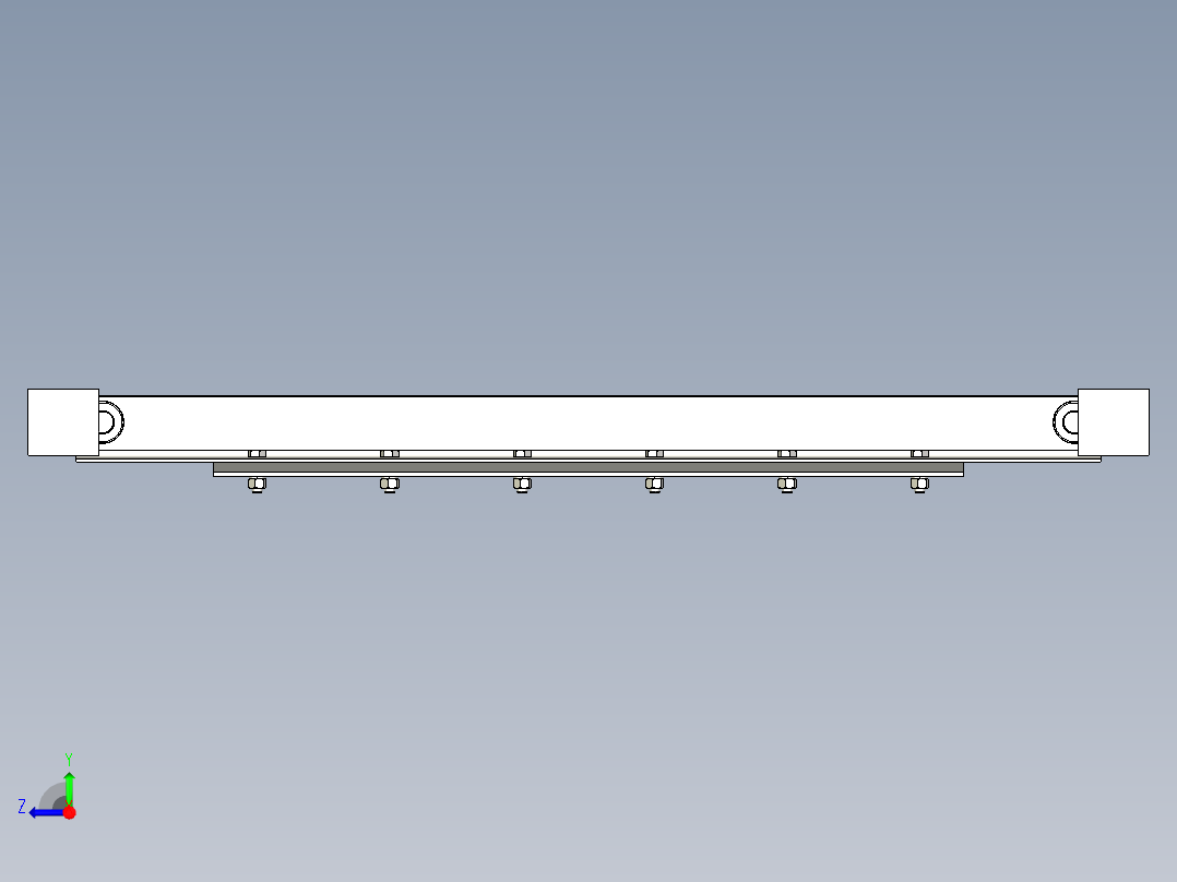 TD75型带式输送机弹簧清扫器 TD3E右视图