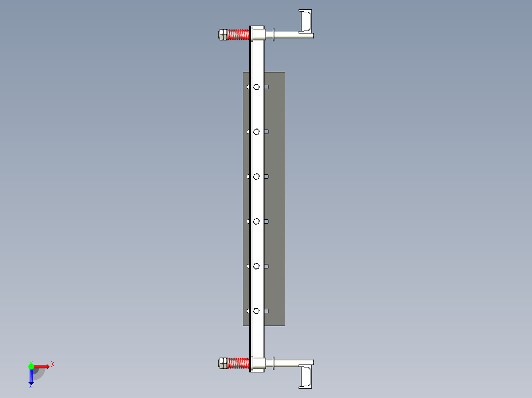 TD75型带式输送机弹簧清扫器 TD3E俯视图