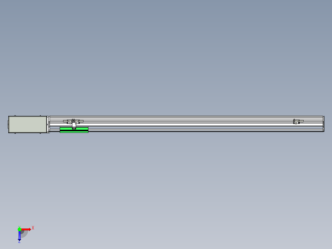 同步带滑台-半封闭B10H-L45-S850-R-P40-D3俯视图