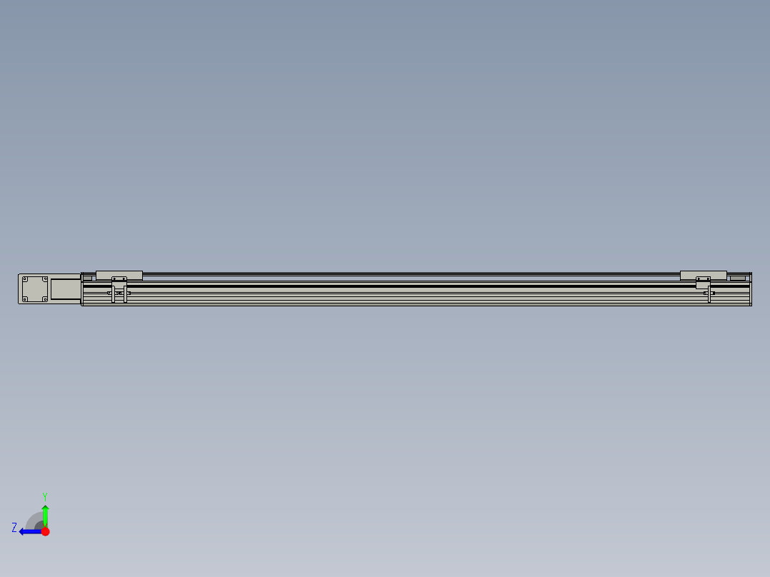 直线模组WG-LHB12-S1350-BL设计图纸右视图